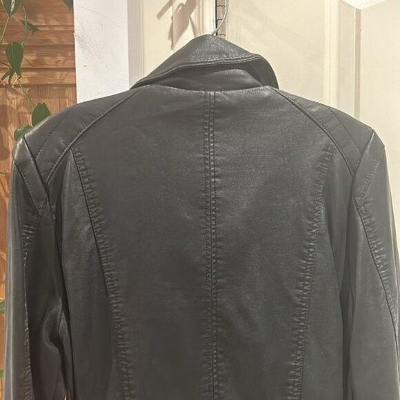 🎀 NEW FREE PEOPLE faux leather Melrose Vegan Moto Jacket medium - Picture 16 of 16